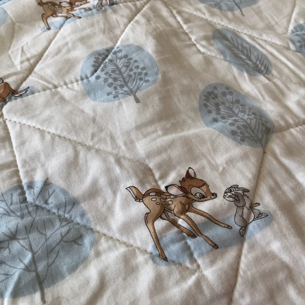 HANDCRAFTED BAMBI BABY QUILT 40 X 50
